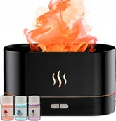 Nawilżacze powietrza - Nawilżacz Powietrza Lampka Nocna Efekt Płomienia + 3 Olejki Zapachowe - miniaturka - grafika 1