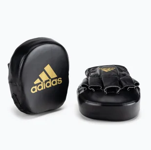 Adidas mini pad PU, czarny/złoty, standardowy (adiMP02) - Pozostałe akcesoria do sportów walki - miniaturka - grafika 1