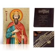 Ikony i obrazy sakralne - Ikona religijna Święty Wacław - miniaturka - grafika 1