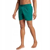 Kąpielówki męskie - Spodenki kąpielowe męskie adidas Solid CLX Short-Length zielone IX7582 S - miniaturka - grafika 1