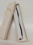 Bransoletki - BRANSOLETKA CZARNA NIESKOŃCZONOŚĆ NA SZCZĘŚCIE - miniaturka - grafika 1