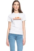 Koszulki i topy damskie - DAMSKI T-SHIRT LEE ESSENTIAL SLIM TEE BRIGHT WHITE L41HEPLJ 112108962 - Lee - miniaturka - grafika 1