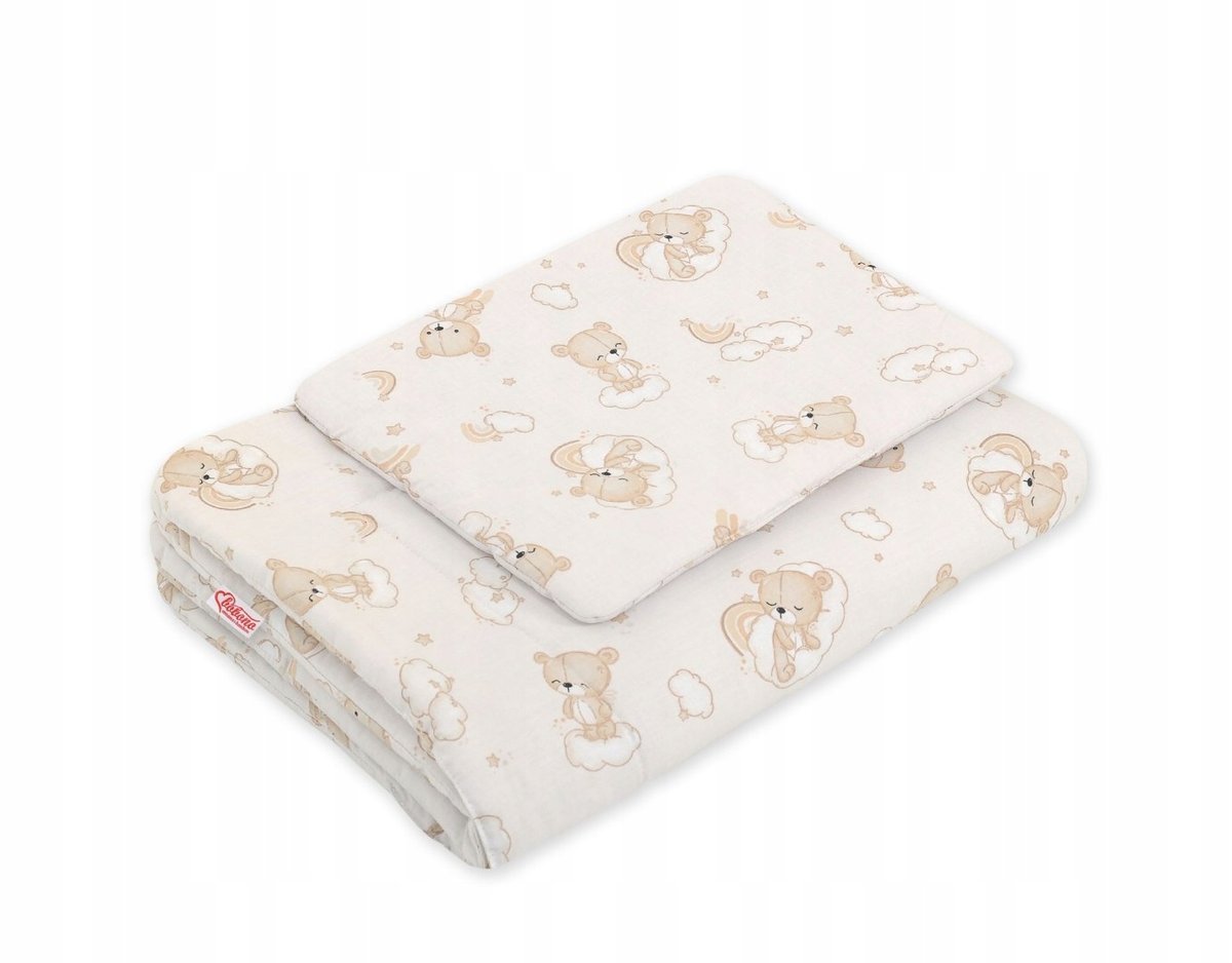 Komplet pościeli dla niemowląt z wypełnieniem 2-cz 75x100cm NEWBORN - Rainb