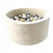 Suche baseny - Suchy basen z kulkami 40x90 Velvet Krem 250 piłek - GOTOWY MIX - miniaturka - grafika 1