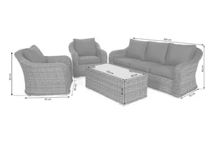 Meble ogrodowe technorattanowe Foggia Silk Grey / Grey Melange - Meble ogrodowe - miniaturka - grafika 12