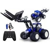Zabawki zdalnie sterowane - Zdalnie Sterowany Traktor Ciągnik Z Turem Rc Na Pilota Światła LED Bl - miniaturka - grafika 1