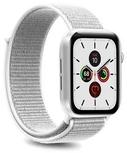 PURO Pasek Nylon do Apple Watch 38/40/41 mm Biały) - Akcesoria do smartwatchy - miniaturka - grafika 1