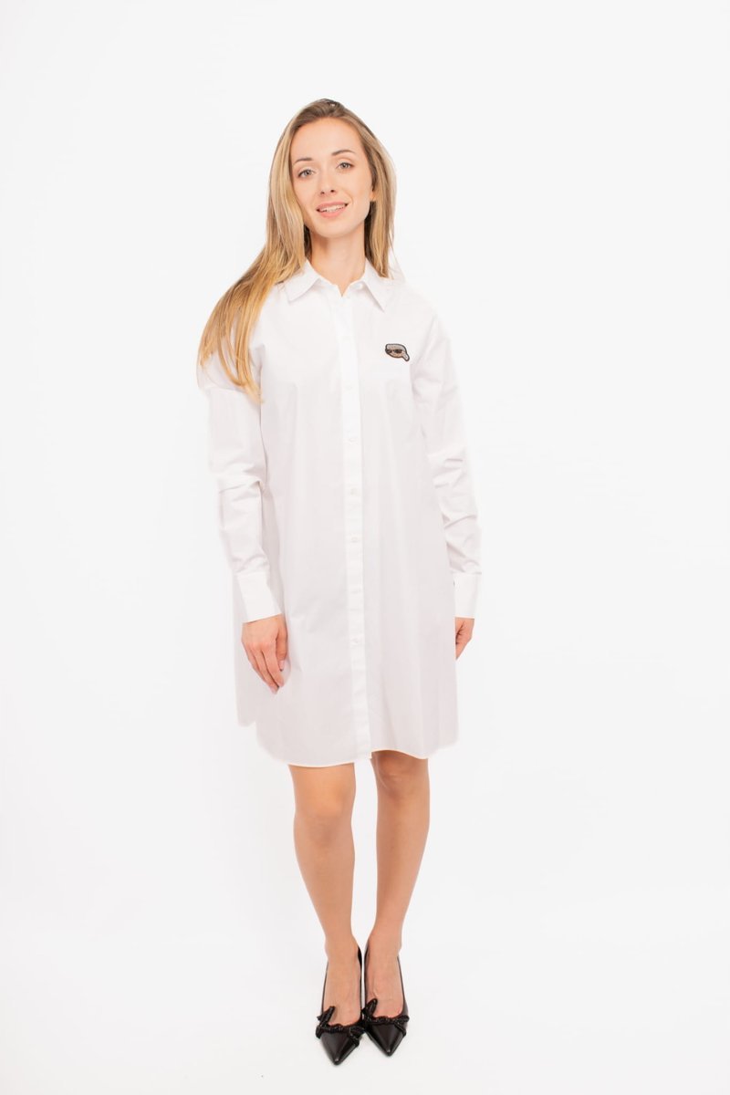 Sukienka damska Karl Lagerfeld 245W1600 biały - Dress: 38