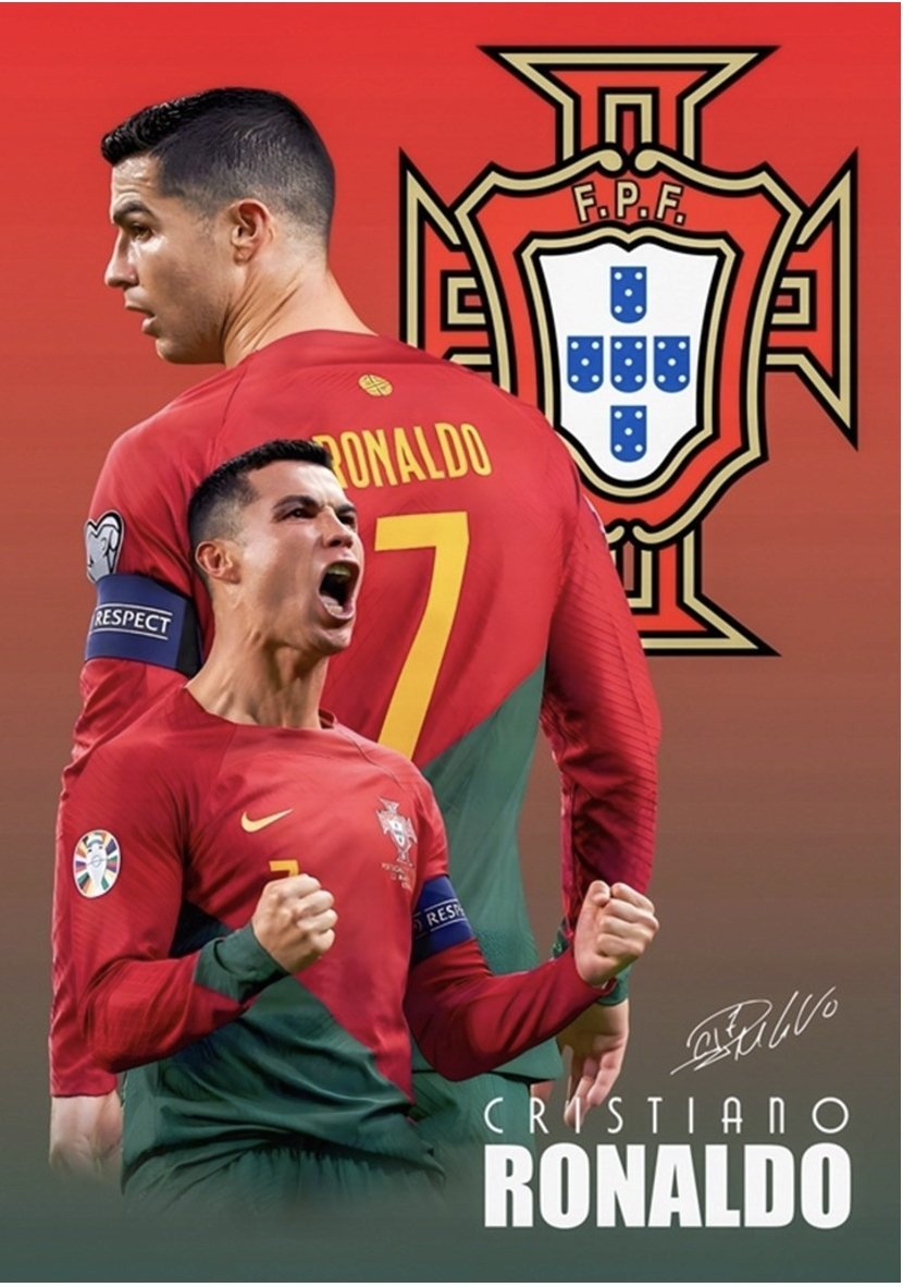 PUZZLE CRISTIANO RONALDO CR7 REAL A3 252 el z Nadrukiem + IMIĘ Pudełko #22