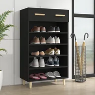 Szafki na buty - Lumarko Szafka na buty, czarna, 60x35x105 cm, materiał drewnopochodny - miniaturka - grafika 1