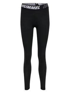 Spodnie sportowe damskie - Hummel Legginsy sportowe "TE Maja" w kolorze czarnym - grafika 1