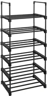 Szafki na buty - Metalowy czarny na buty stojak z 6 półkami F6-G27 - miniaturka - grafika 1