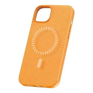 Magnetyczne Etui na telefon iPhone 15 Plus Baseus Fauxther Series (Pomarańczowe) - Etui i futerały do telefonów - miniaturka - grafika 2