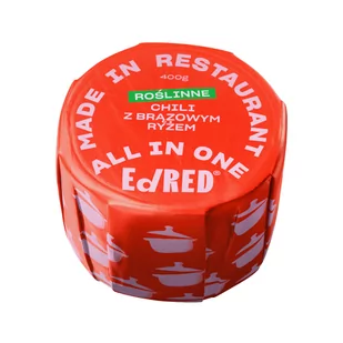 Rzemieślnicza konserwa w puszce Ed RED All in On Roślinne chili z brązowym ryżem 400 g - ONE SIZE - Szybkie dania obiadowe - miniaturka - grafika 1
