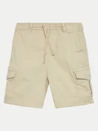 Spodenki damskie - Pepe Jeans Szorty materiałowe Ted PB800790 Beżowy Regular Fit - miniaturka - grafika 1