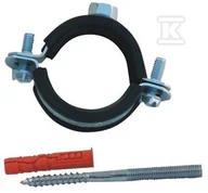 Inne mocowania - Obejma metalowa z wkładką tłumiacą EPDM - komplet 3/4" 26-30 OPAL - miniaturka - grafika 1