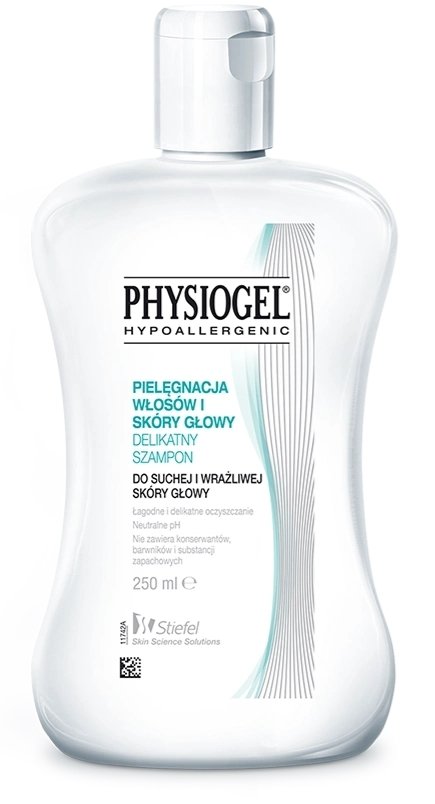 Physiogel Hypoallergenic Delikatny Szampon do suchej i wrazliwej skory glowy, 250 ml
