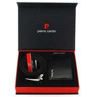 Paski - PIERRE CARDIN Zestaw prezentowy Męski Portfel + Pasek ZG-85 - miniaturka - grafika 1