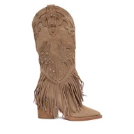 Kozaki damskie - Kowbojki Alma En Pena I250830 Beżowy - miniaturka - grafika 1