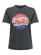 Koszulki i topy damskie - ONLY Women's ONLPEPSI REG S/S TOP Box JRS T-Shirt, Black/Print: Drink, S (3 sztuki) - miniaturka - grafika 1