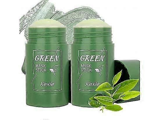 2 Szt Zielona Herbata Maska Stick Zaskórnik Remover Głębokie Oczyszczanie Rozmazywanie Glinki Nawilża Kontrola Oleju Oczyszczająca Clay Mask Stick