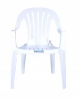Fotele i krzesła ogrodowe - Krzesło ogrodowe plastikowe białe Rubin - miniaturka - grafika 1