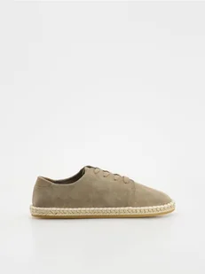 Reserved - Zamszowe espadryle - brązowy - Espadryle damskie - miniaturka - grafika 1