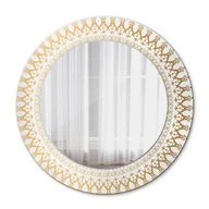 Lustra - Lustro do Łazienki Glamour Indiańska mandala 50cm - miniaturka - grafika 1
