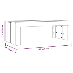 Stolik kawowy, biały 102x50x36 cm, materiał drewnopochodny Lumarko! - Ławy i stoliki kawowe - miniaturka - grafika 10