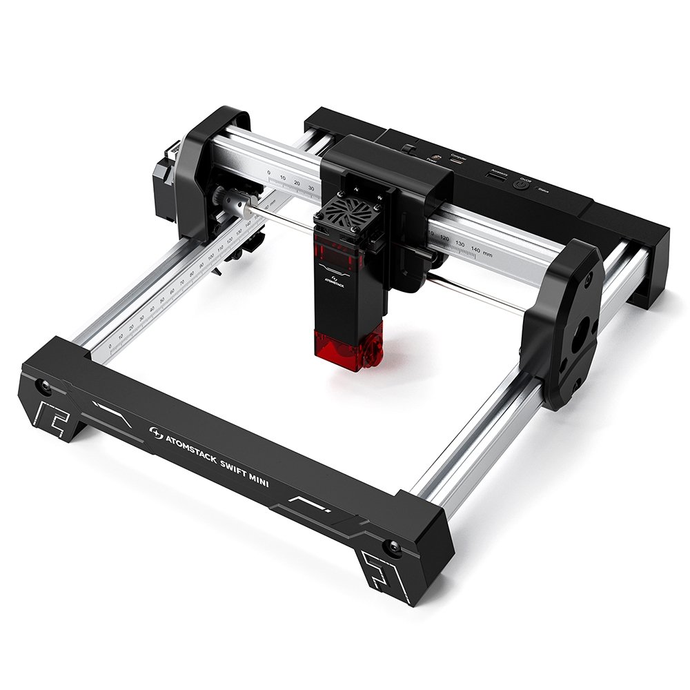 ATOMSTACK Swift Mini 3W Laser Engraver 135×145mm Working Area 0 04mm Laser Spot 10000mm/min Speed AI Text-to-Image Multi-