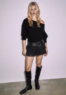 Spódnice - Stradivarius Spódnico-spodnie z koronki Czarny M - miniaturka - grafika 1