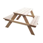 Zestawy mebli dla dzieci - Tradgard Zestaw ogrodowy dla dzieci PIKNIK - naturalny - miniaturka - grafika 1