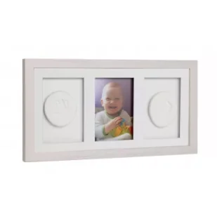 Odcisk Bobasa - Ramka Foto galeria - Magiczny Atrament, Biała,  Odcisk Rączki, stópki, dłoni, Tiny Memories - Pamiątka Chrztu Świętego - miniaturka - grafika 3