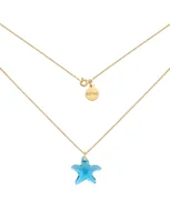 Naszyjniki - Złoty Naszyjnik Z Rozgwiazdą Swarovski® Crystal - miniaturka - grafika 1