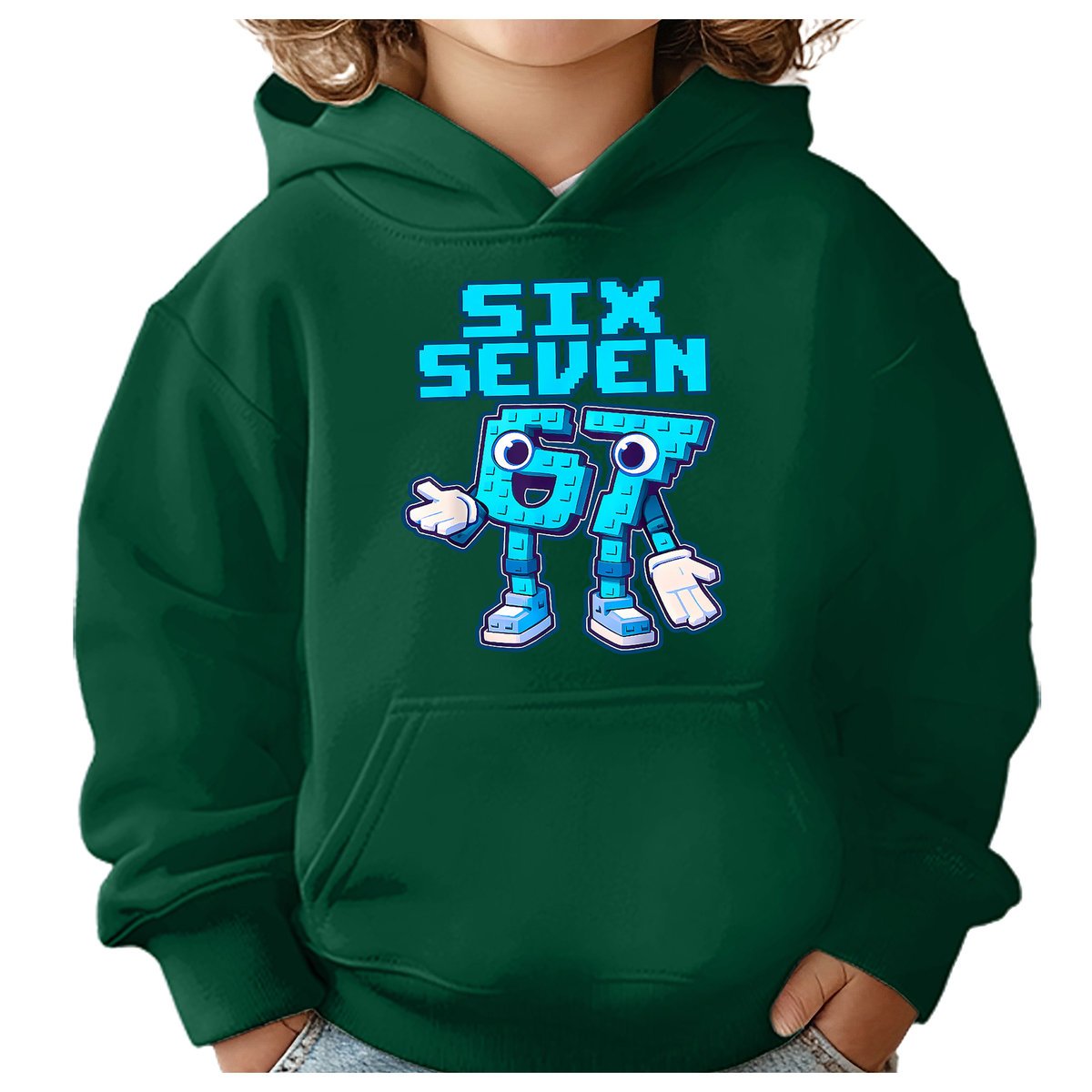BLUZA DZIECIĘCA Z KAPTUREM 67 SIX SEVEN KLOCKI VIRAL 110-116 PREZENT