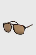 Okulary przeciwsłoneczne - Guess okulary przeciwsłoneczne męskie kolor brązowy GF0258 52E - miniaturka - grafika 1
