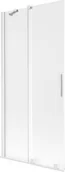 Parawany nawannowe - Mexen Velar parawan nawannowy 2-skrzydłowy rozsuwany 90 x 150 cm, szron, biały - 896-090-000-31-20 - miniaturka - grafika 1