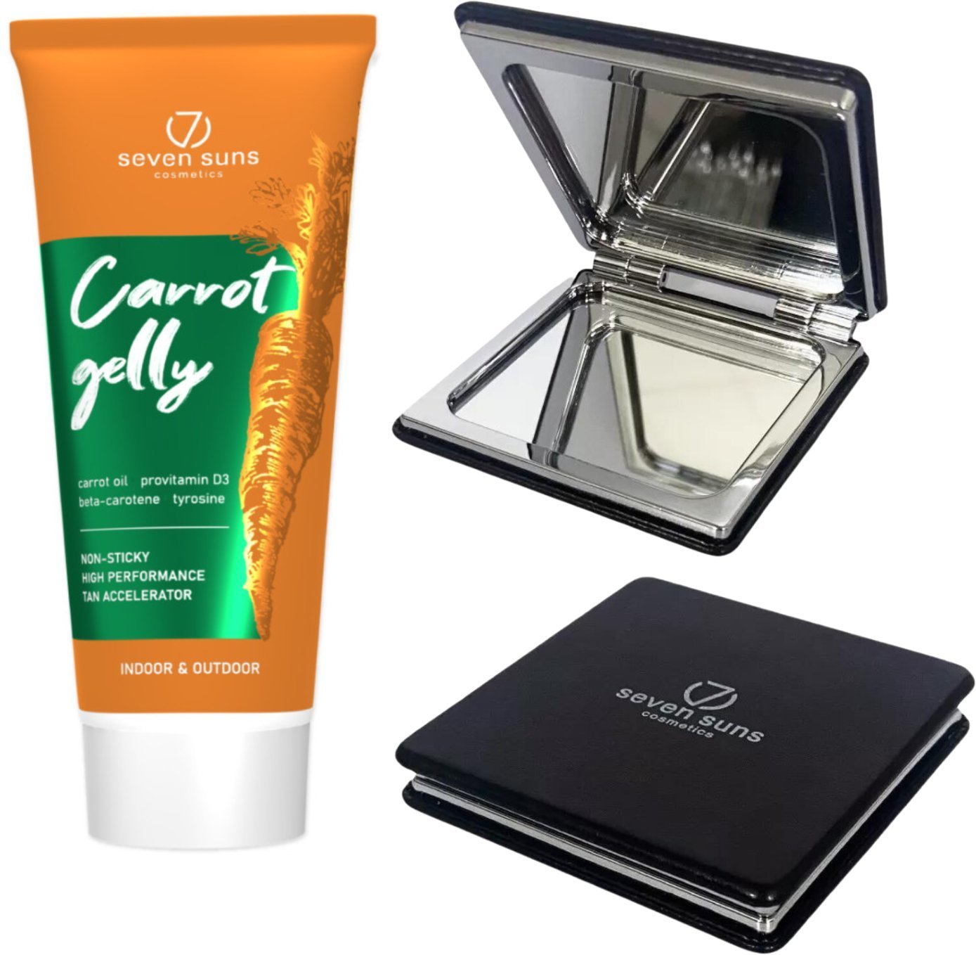 7suns Carrot Gelly Przyspieszacz Opalania 200ml + Podwójne Lusterko Gratis