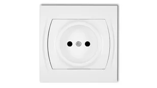 Karlik elektrotechnik LOGO Gniazdo pojedyncze b/u biały LGP-1 LGP-1p - Gniazdka elektryczne - miniaturka - grafika 1