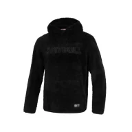 Bluzy sportowe męskie - Pit Bull Bluza Z Kapturem Sherpa Aragon Czarna - miniaturka - grafika 1