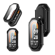 Akcesoria do smartwatchy - Etui 2w1 + szkło Vanfone do Xiaomi Mi Band 8, czarne - miniaturka - grafika 1