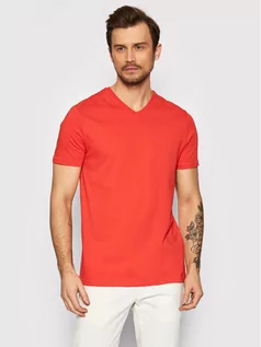 Koszulki męskie - Benetton United Colors Of T-Shirt 3U53J4231 Pomarańczowy Regular Fit - grafika 1