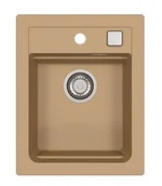 Zlewozmywaki - Alveus Atrox 10 Zlewozmywak granitowy jednokomorowy 50x40 cm beżowy 1139769 - miniaturka - grafika 1