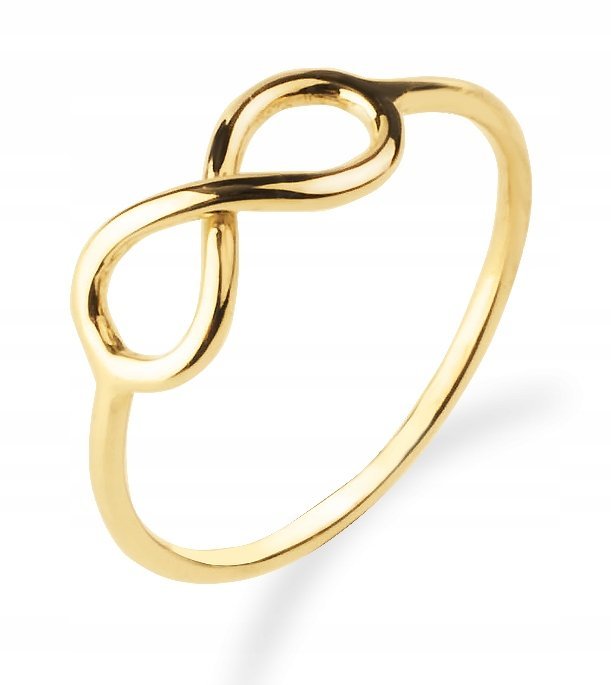 ZŁOTY PIERŚCIONEK GWIAZD NIESKOŃCZONOŚĆ 585 R:9