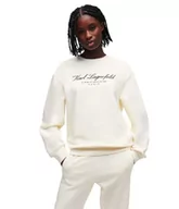 Bluzy damskie - KARL LAGERFELD Damska bluza w stylu karl, złamana biel, L, Off White, L - miniaturka - grafika 1