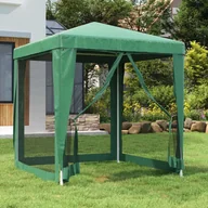 Pawilony ogrodowe - Namiot imprezowy z 4 ścianami z siatki, zielony, 2x2 m, HDPE - miniaturka - grafika 1