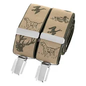 Dodatki do ubrań - Beżowe szelki do spodni dla Myśliwego BR-051 - miniaturka - grafika 1