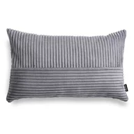 Poduszki dekoracyjne - Cord Slim szara poduszka dekoracyjna 50x30 - miniaturka - grafika 1