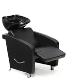 Myjki fryzjerskie - SAKAI LUXOR Myjka z fotelem i podnóżkiem, czarna - miniaturka - grafika 1
