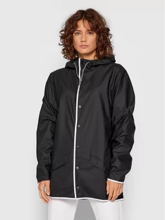 Kurtki damskie - Rains Kurtka przeciwdeszczowa Unisex 1201 Czarny Regular Fit - grafika 1